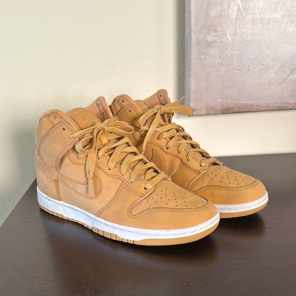 Nike Dunk Tan High-Top Sneakers.